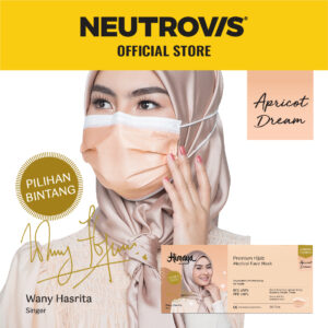 himaya hijab 3ply apricot dream