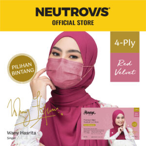 himaya hijab 4ply red velvet